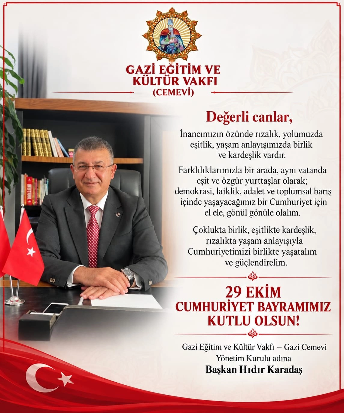 Gazi Cemevi’nden 29 Ekim Cumhuriyet Bayramı Mesajı: “Çoklukta Birlik, Eşitlikte Kardeşlik”