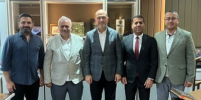 Süleyman Soylu, Hatay Ayakkabıcılar Odası Başkanı Doğan Aydın ve Heyetini  Ağırladı